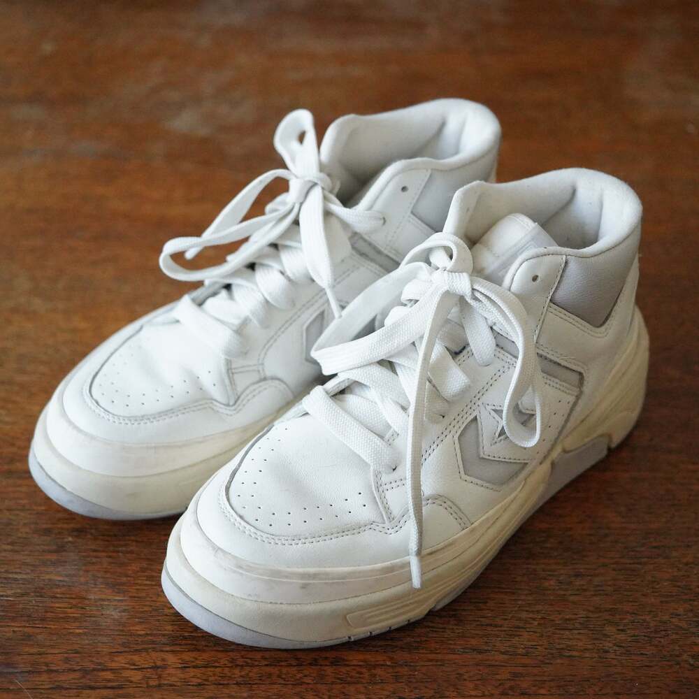 Converse Weapon CX Mid Vintage White Leather Shoes